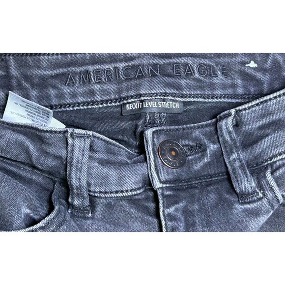 (6 fOR $25) AE Ne(x)t Level Stretch High Waisted Jegging in Distressed  Size 4 - Picture 3 of 5
